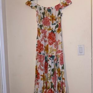 Floral off shoulder dress
